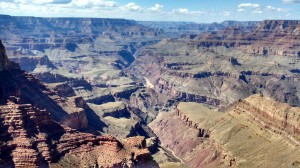 The Colorado River has carved the Grand Canyon through the Colorado Plateau all the way down to the bedrock of the continent.